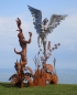 Preview: Pan and Syrinx sculpture life size iron